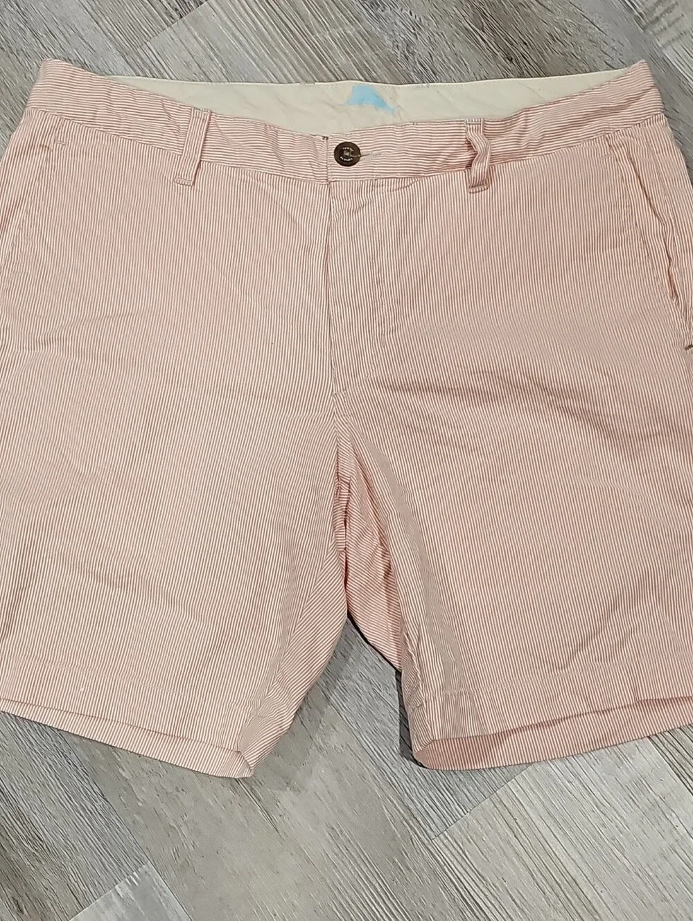 Men's Tommy Bahama Pink Stripe Flat Front Shorts